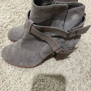 Gianni Bini Taupe Suede Ankle Boots